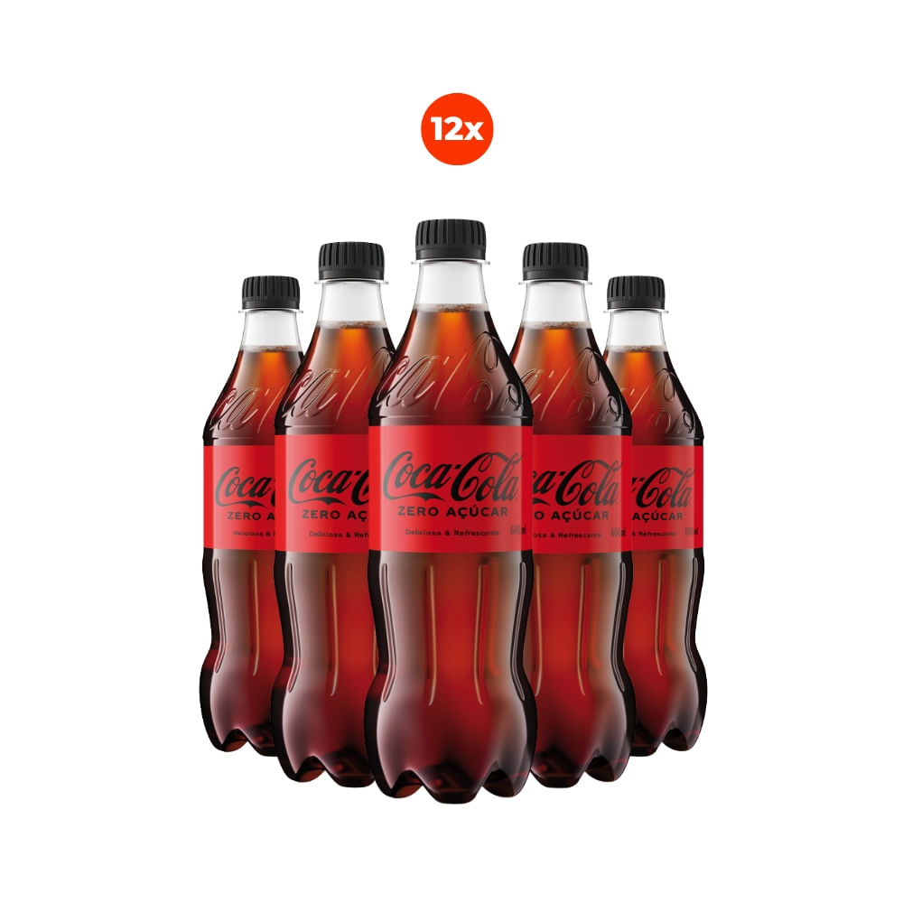 Pack 12 Coca-Cola Zero 600ml PET